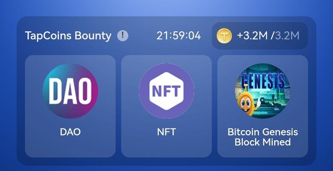 TapCoins Bounty Daily Combo 1 October 2024