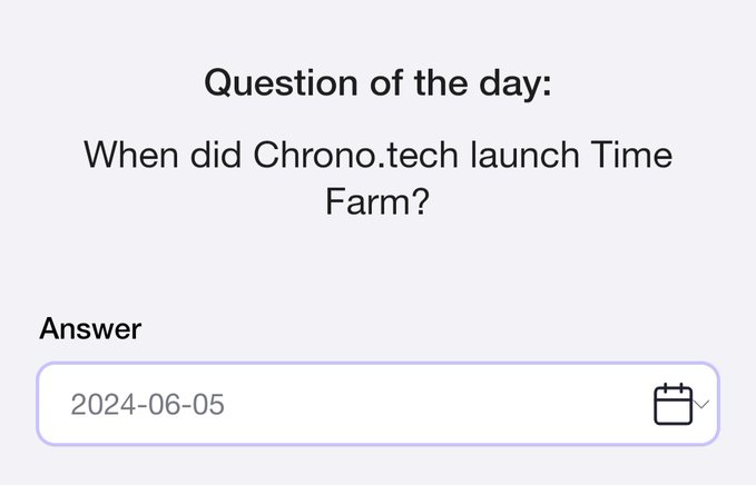 Time Farm Daily Question 7 October 2024