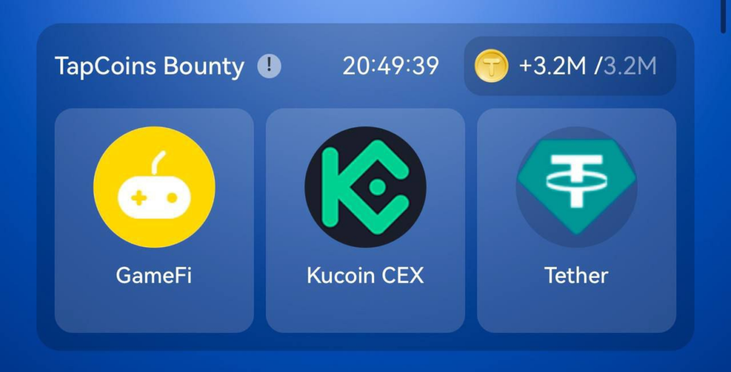 TapCoins Bounty Daily Combo 1 December 2024