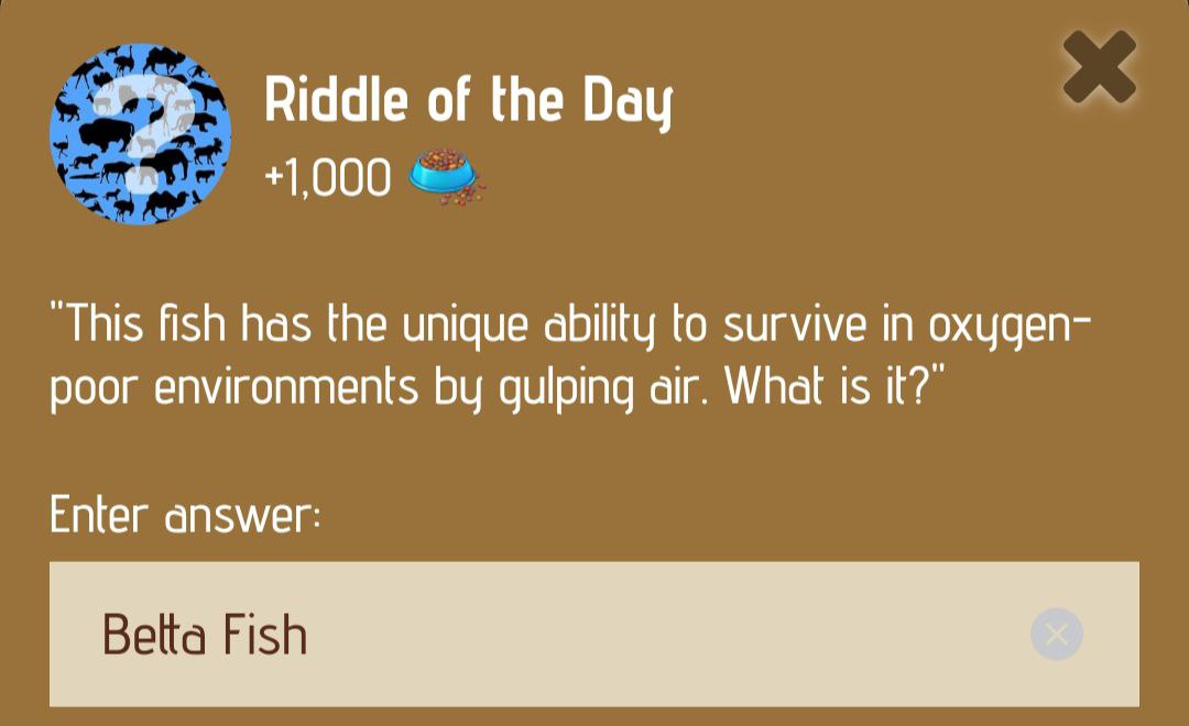 Zoo Riddle of the Day 20 December 2024