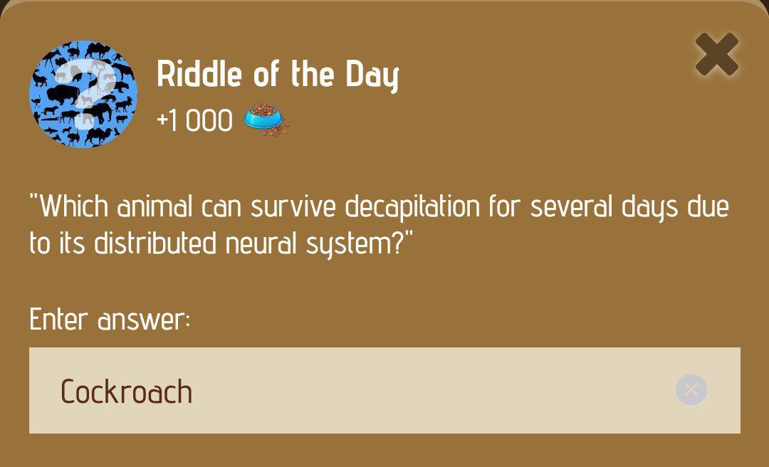 Zoo Riddle of the Day 4 January 2025