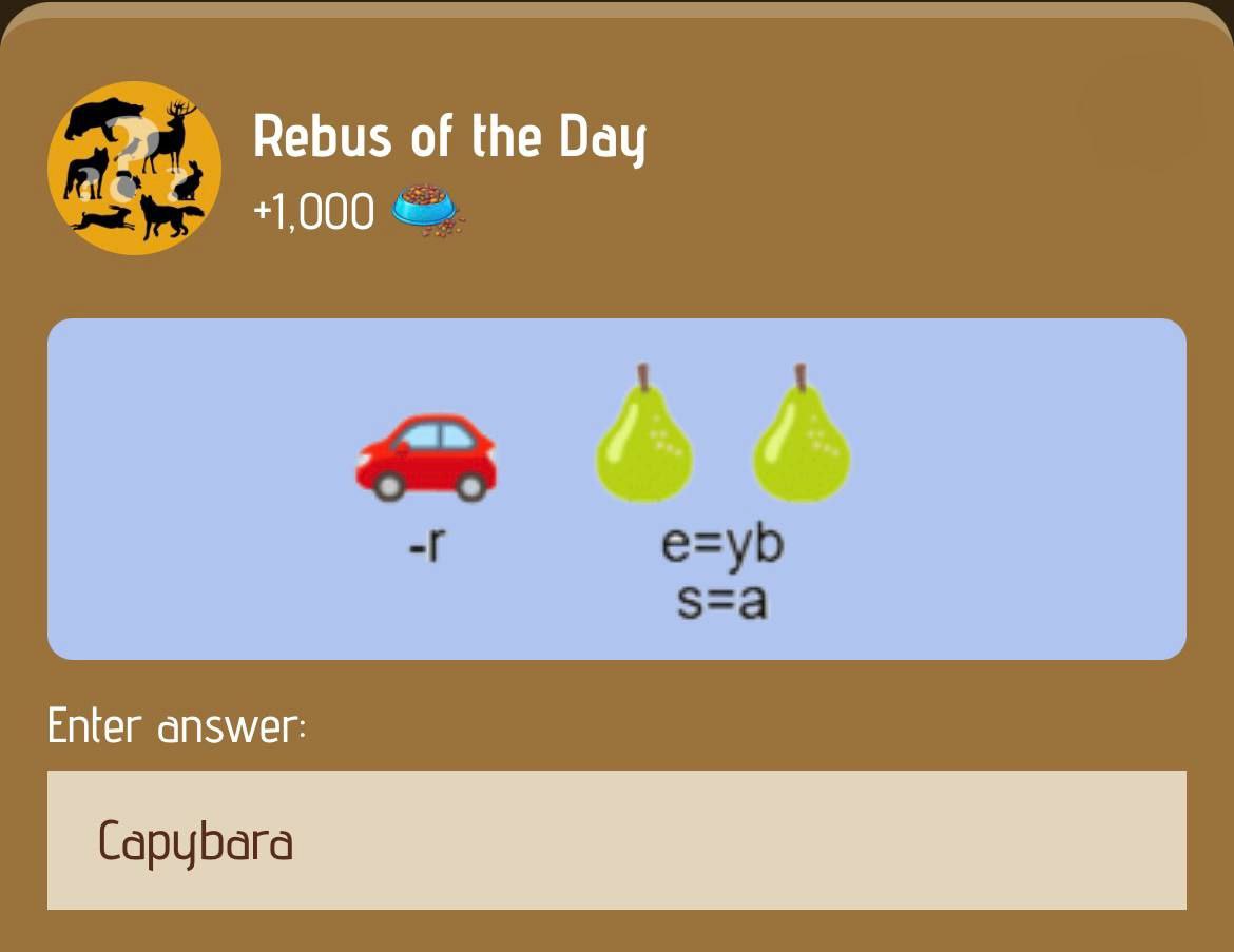 Zoo Rebus of the Day 6 January 2025