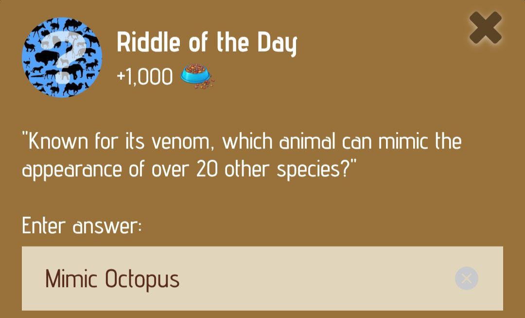 Zoo Riddle Of The Day 15 January 2025