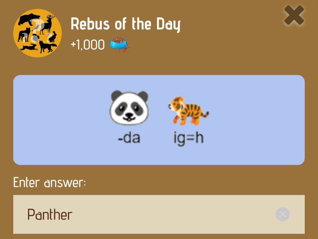 Zoo Rebus & Riddle of the Day 24 January 2025